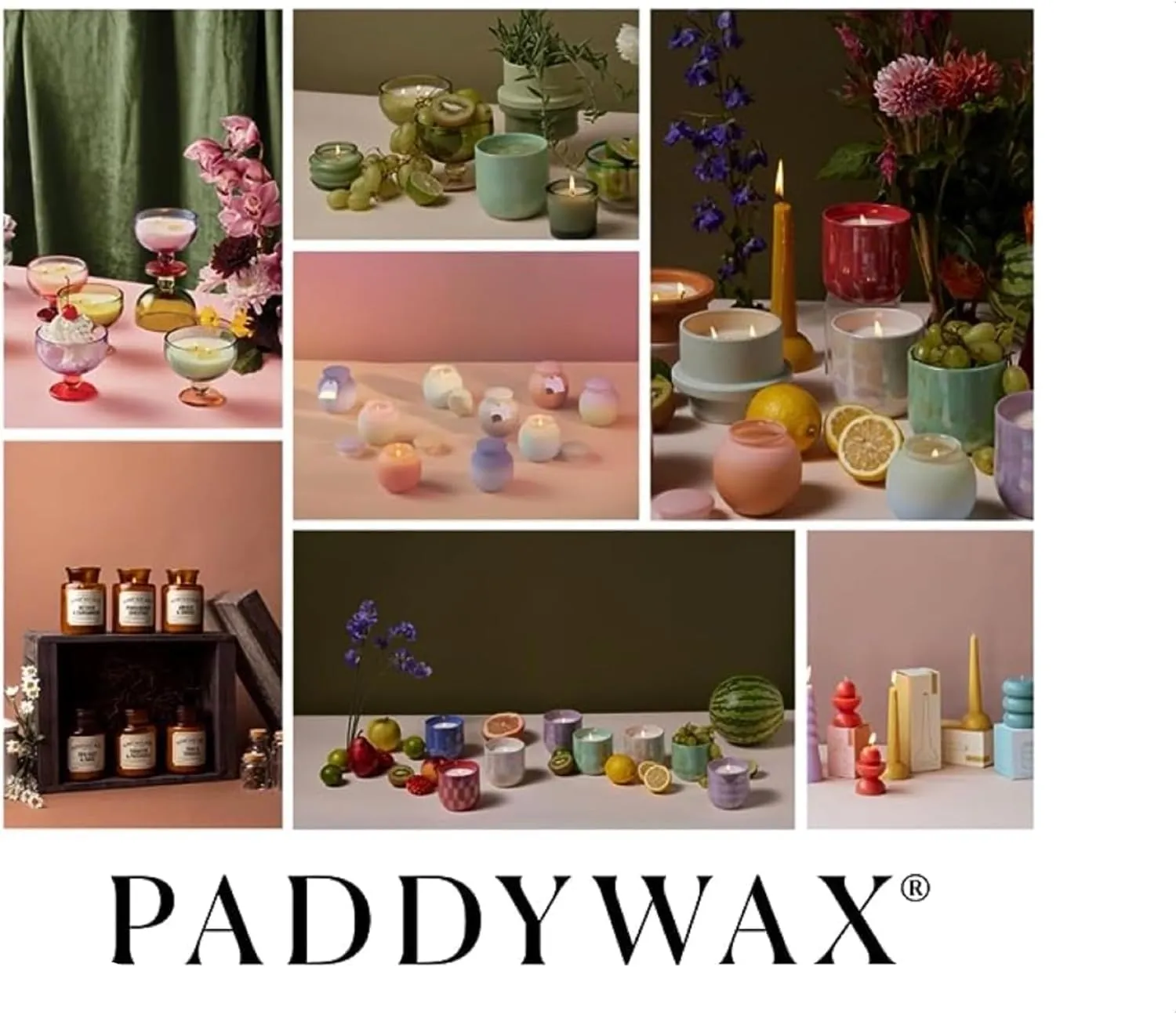 Paddywax Scented Candles Beam Glass Jar Candle with Lid Luxury Artisan, 3-Ounce, Green - Cactus Flower