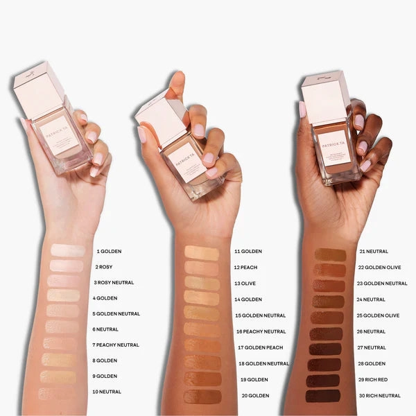 Patrick TA Beauty Major Skin Hydra-Luxe Luminous Skin Perfecting Foundation