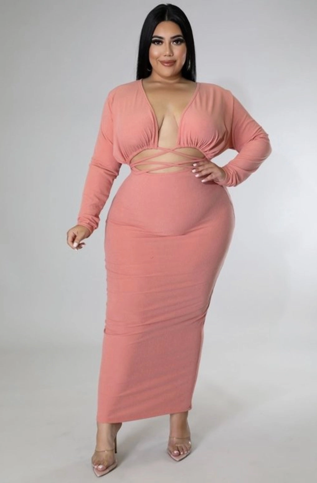 Peach me dress curvy collection