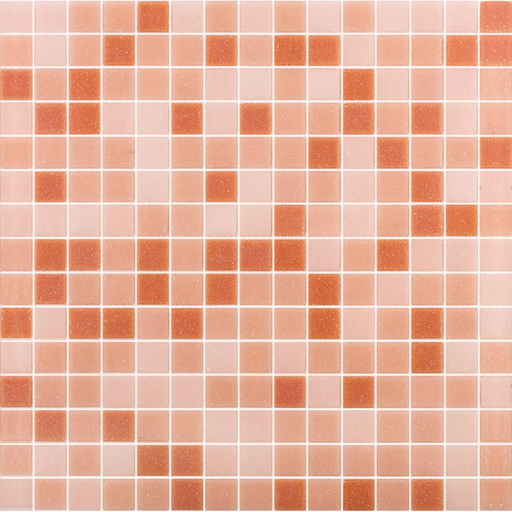 Peach Pink 12x12 Glossy Uniform Square Glass Mosaic Tile (20 pack, 20 sq ft/case)