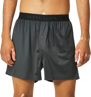 Perry Ellis Men's Luxe Solid Boxer Shorts