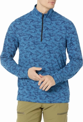 PGA TOUR Men's Luxe Wr Touch Camo Print 1/4 Zip Base Layer