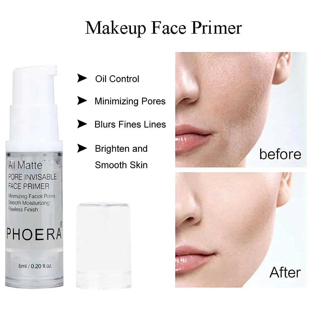PHOERA Foundation, Full Coverage Foundation, PHOERA Primer, PHOERA Powder, PHOERA Makeup Set, Kabuki Makeup Brushes Foundation Brush Powder Brush,2 Pcs Makeup Sponge (104 Buff Beige   105 Sand)