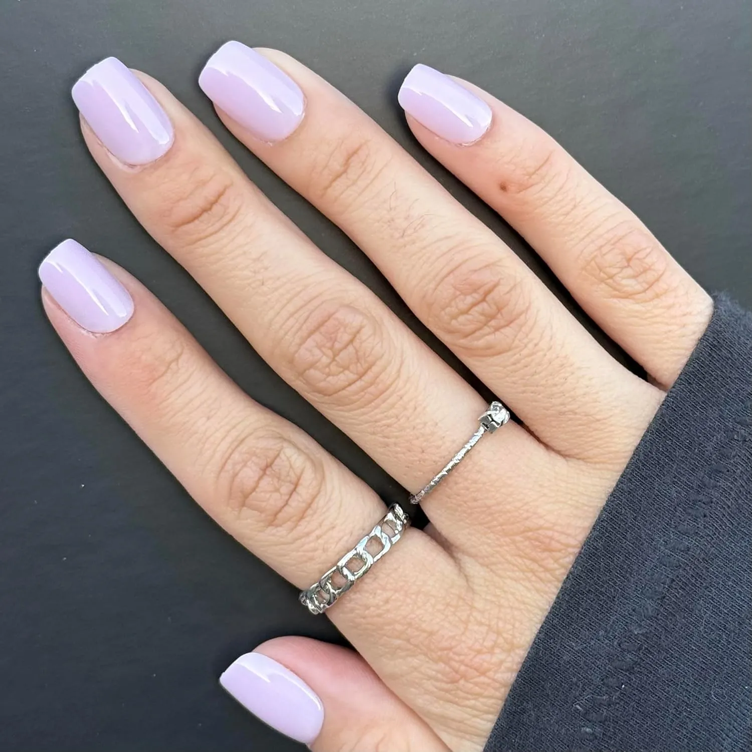 PINK DREAMS Press-On Nails by Lavaa Beauty | Short Square Light Natural Pink Glossy Finish