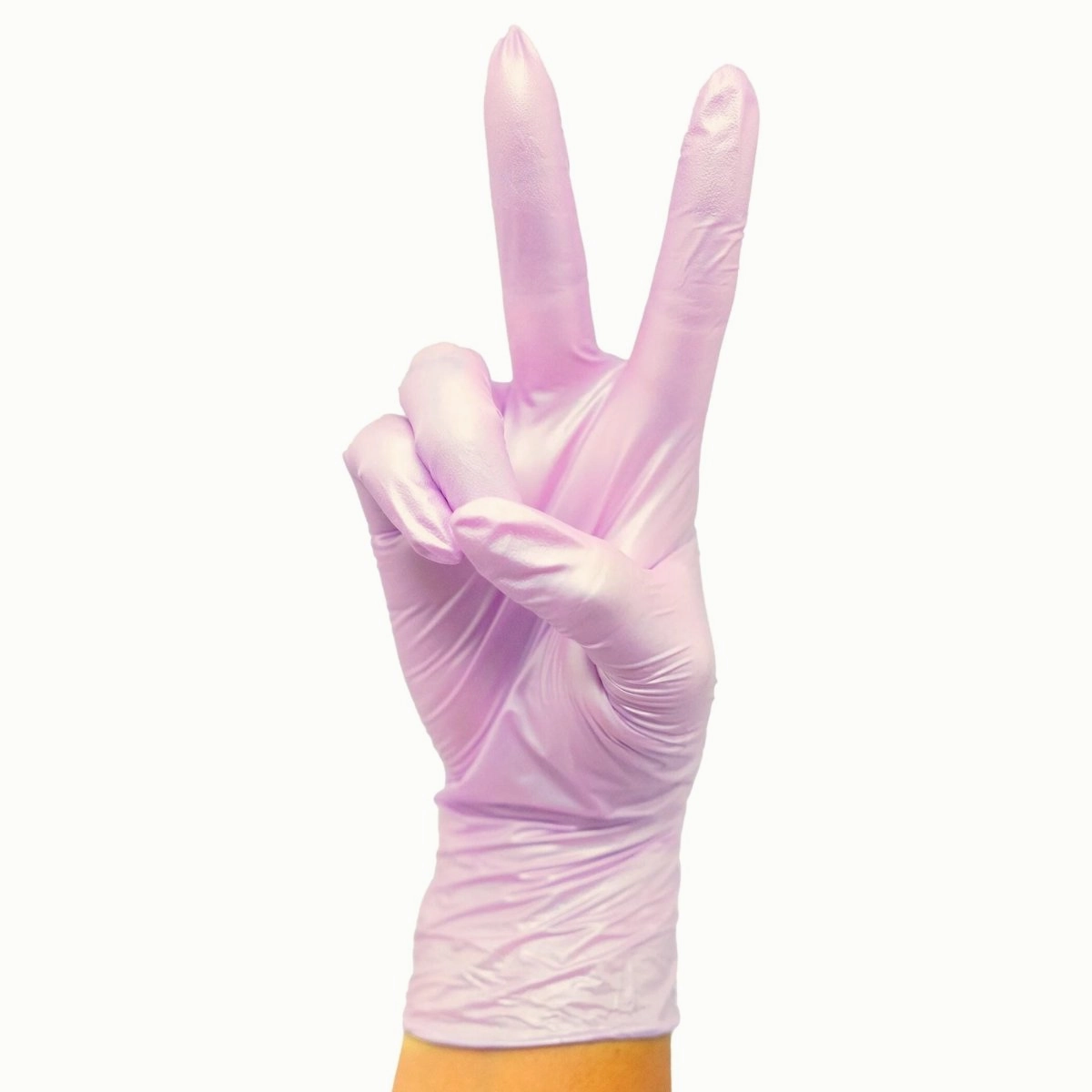 Pink Frost | Shimmery Nitrile Gloves