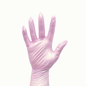 Pink Frost | Shimmery Nitrile Gloves