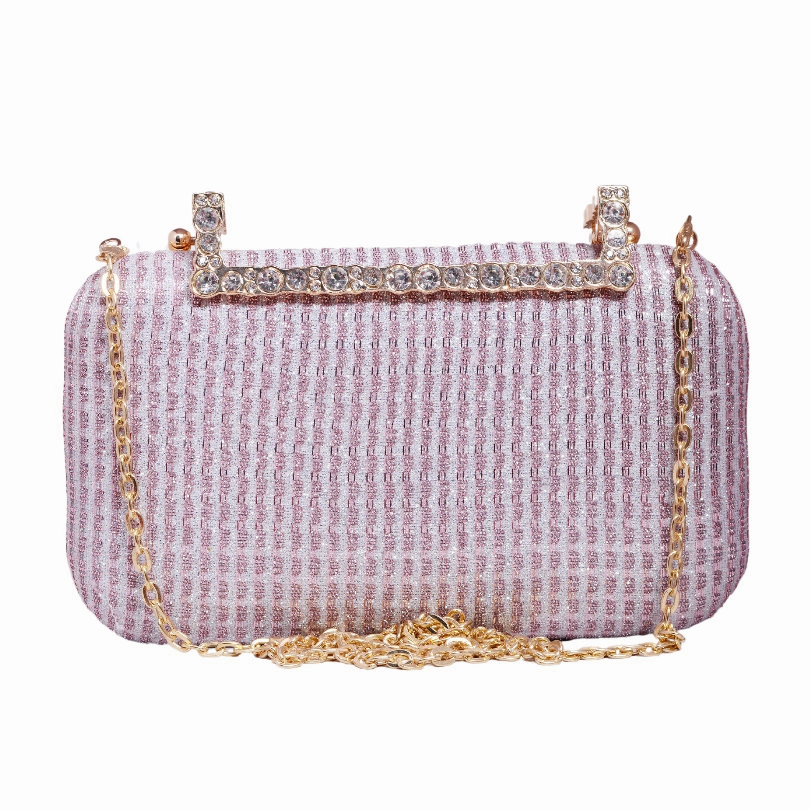 Pink Shimmery Fabric Clutch