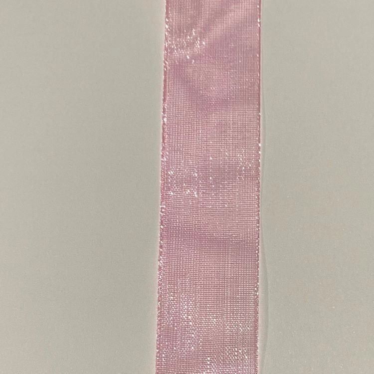 Pink Shimmery Organza Ribbon 2cm Wide