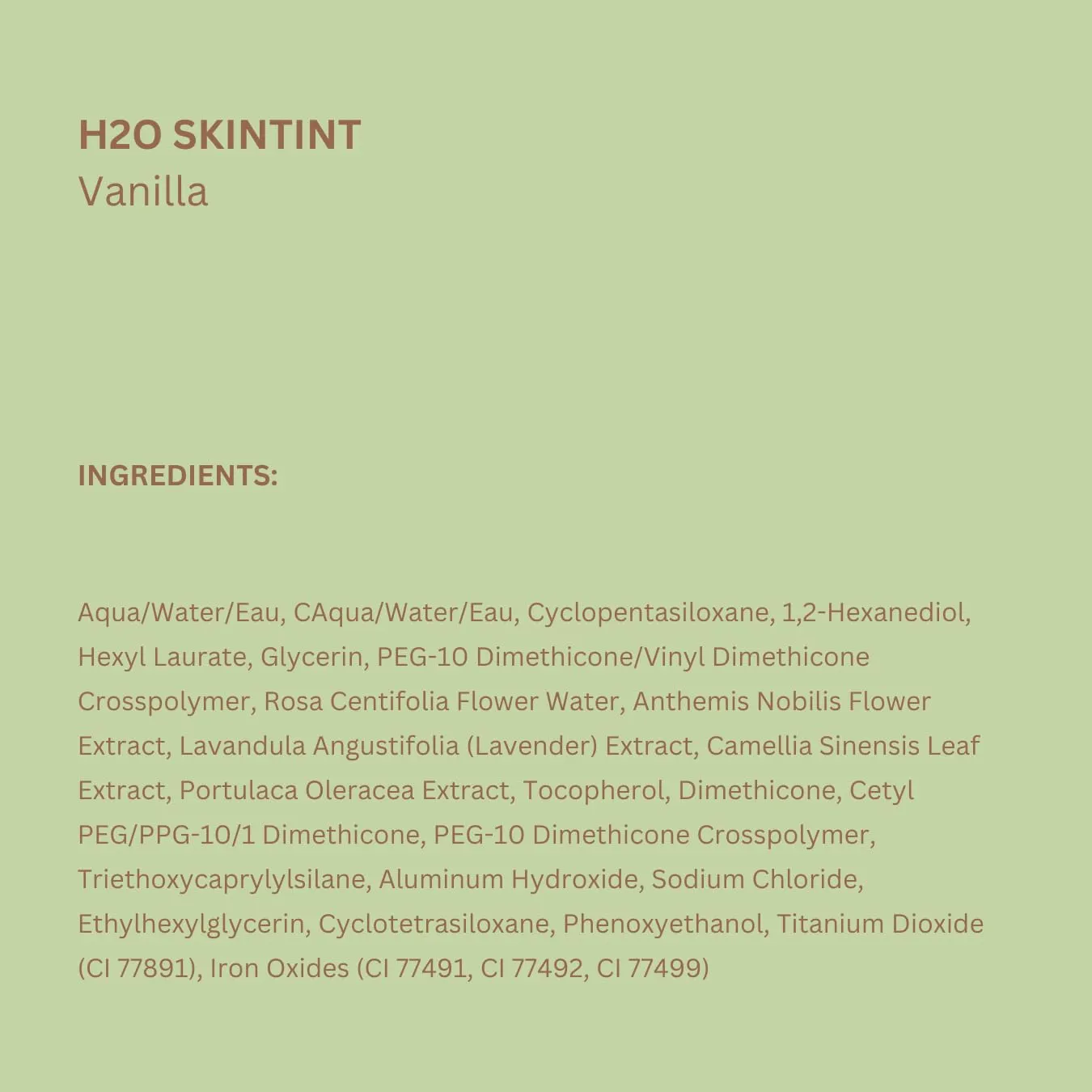 Pixi Beauty H2O SkinTint Tinted Face Gel, 1.2 fl oz / 35 ml, Vanilla
