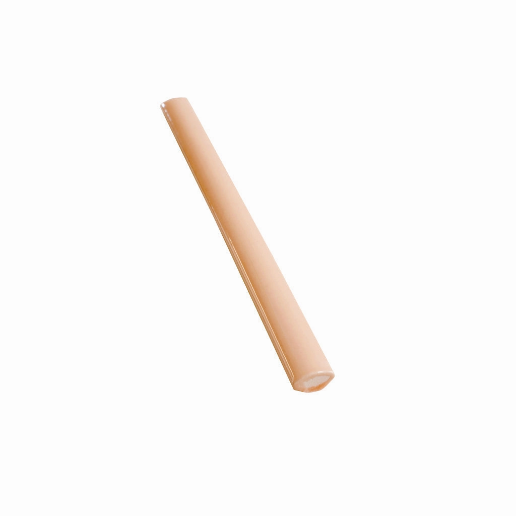 Powder Pink 0.5x8 Glossy Ceramic Pencil Tile Trim (10 pack, 0.27 sq ft/case) - Sample
