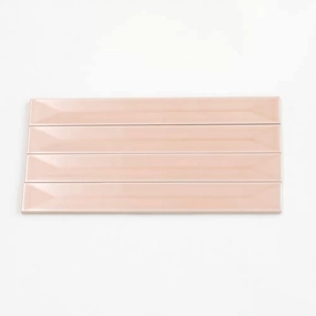 Powder Pink 2x16 Glossy Ceramic Deco Subway Tile (50 pack,10.76 sq ft/case) - Sample
