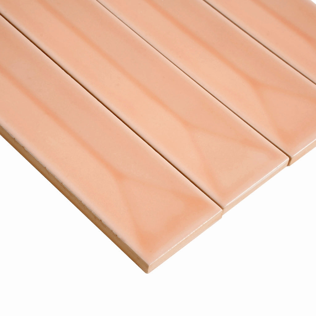 Powder Pink 2x16 Glossy Ceramic Deco Subway Tile (50 pack,10.76 sq ft/case) - Sample