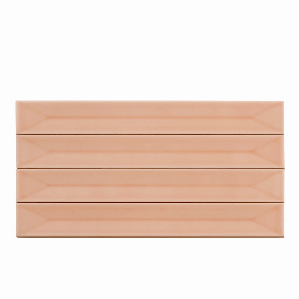 Powder Pink 2x16 Glossy Ceramic Deco Subway Tile (50 pack,10.76 sq ft/case) - Sample