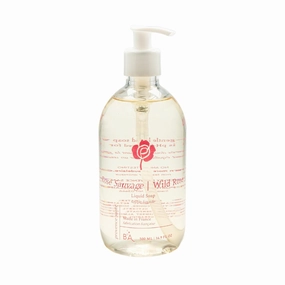 Provence Sante Natural Liquid Soap - Moisturizing Almond Oil Hand Soap with Floral Wild Rose Scent - Elegant Pump Dispenser for Kitchen & Bath (16.9 oz)