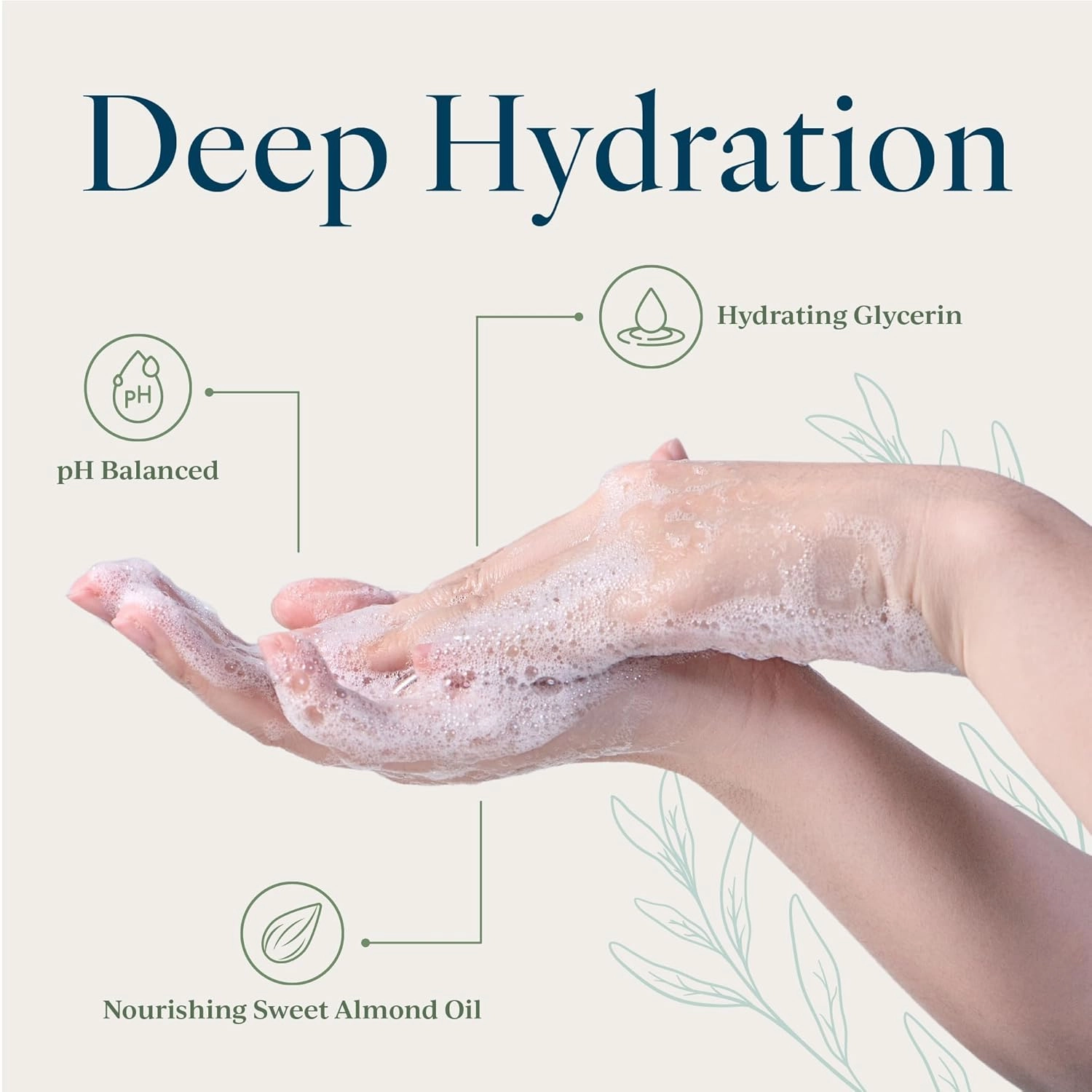 Provence Sante Natural Liquid Soap - Moisturizing Almond Oil Hand Soap with Floral Wild Rose Scent - Elegant Pump Dispenser for Kitchen & Bath (16.9 oz)