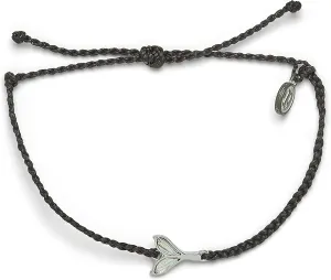 Pura Vida Silver or Rose Gold Iridescent Mermaid Fin Bracelet - 100% Waterproof, Adjustable Band, Brand Charm