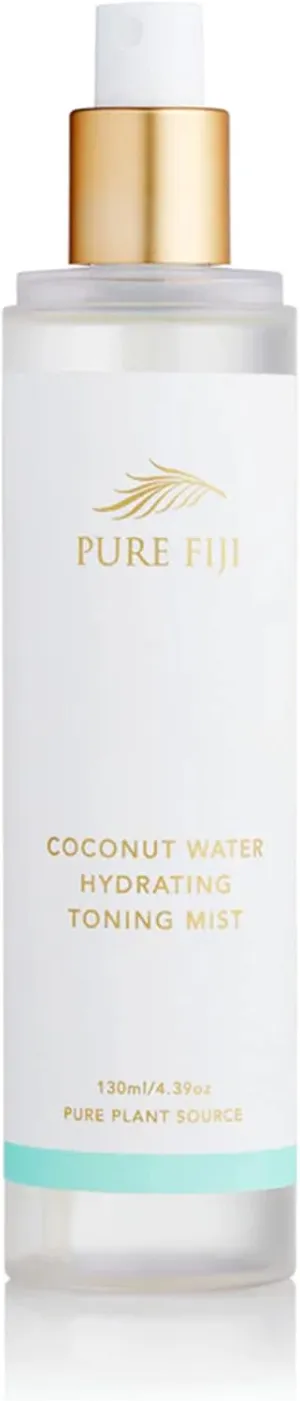 Pure Fiji Coconut Water Hydrating Toning Mist Refreshes, Soothes & Invigorates Skin, Face Mist Hydrating Spray Cruelty-Free for All Skin Types, 4.39 Oz