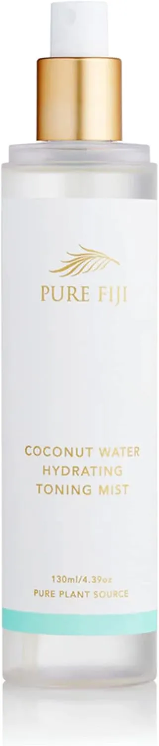Pure Fiji Coconut Water Hydrating Toning Mist Refreshes, Soothes & Invigorates Skin, Face Mist Hydrating Spray Cruelty-Free for All Skin Types, 4.39 Oz