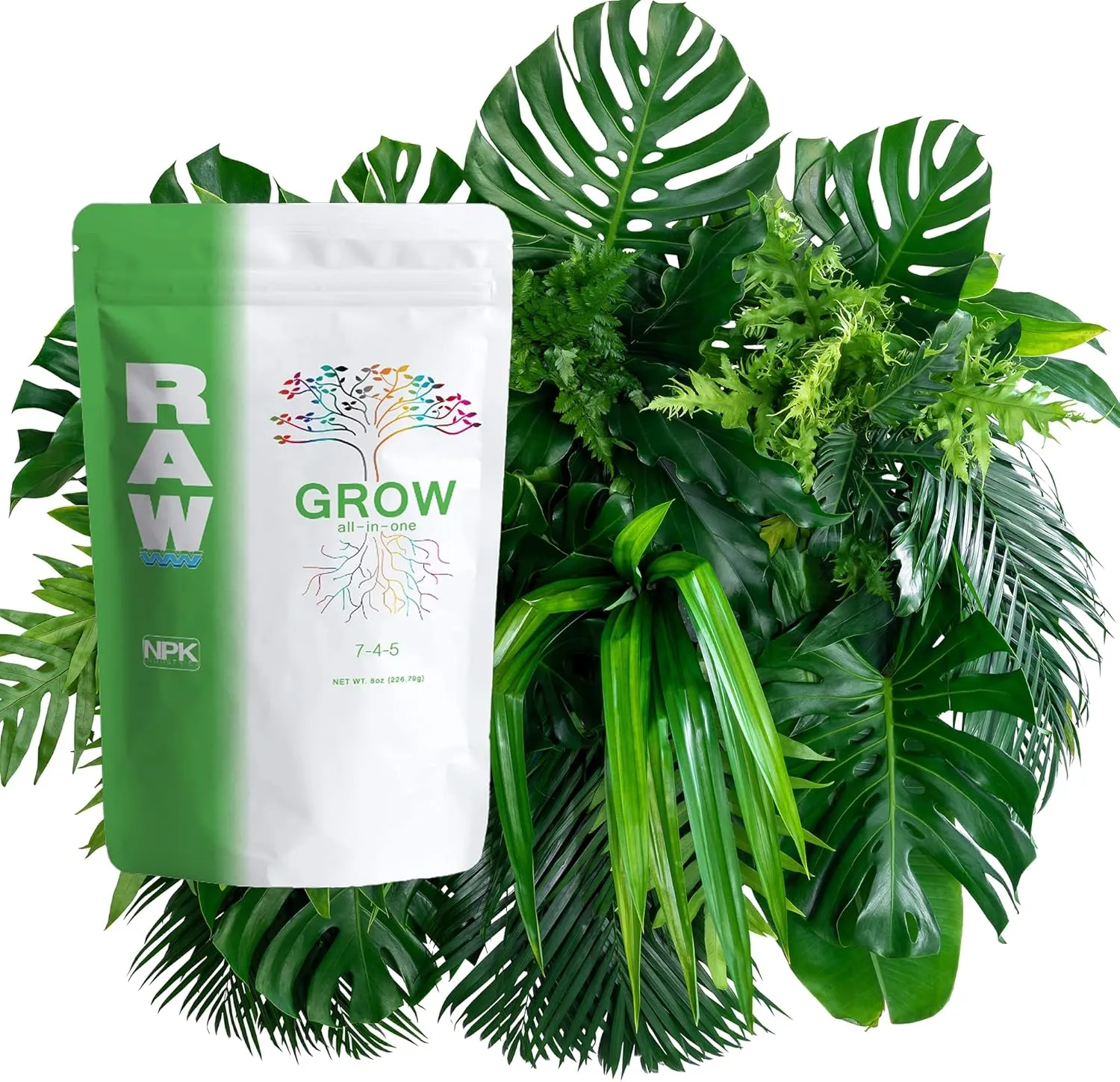 RAW All in One Grow 8oz - Complete Plant Nutrition for Thriving Growth - Indoor, Outdoor, Hydroponic Use