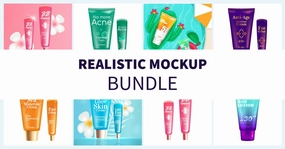 Realistic mockup bundle