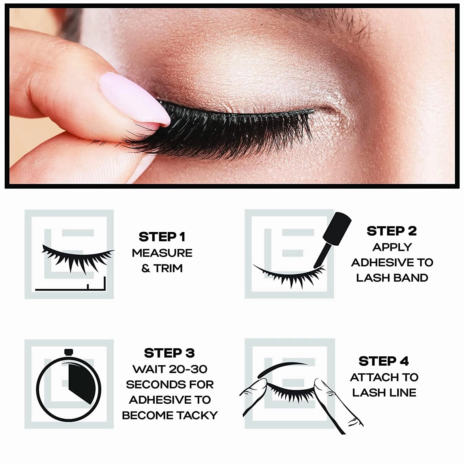 Romance Faux Mink False Eyelashes - Full Volume, Double Layered, Extra Long Eyelash Extensions, Eye Lifting, Dramatic Cat-Eye Effect 3D Fake Eyelashes - Vegan & Cruelty-Free