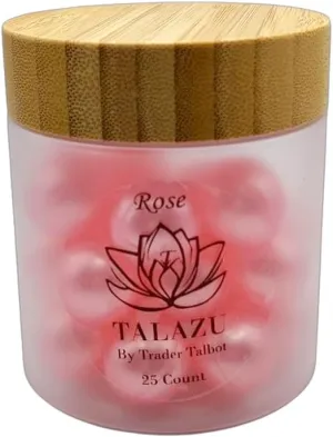 Rose Aromatherapy Bath Pearly for Smooth, Silky moisturized Skin (25 Count)