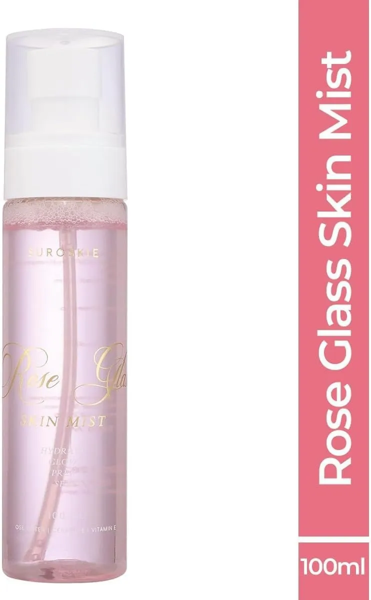 Rose Water Face Mist 100ml | Pure Rose Water | Face Toner for Glowing, Refresh & Hydrating Skin | Minimize Large & Open Pores | Gulab Jal for Women & Men (Roses Glass Skin Mist)