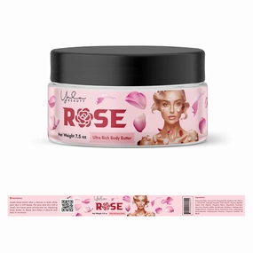 Rose Ultra Rich Body Butter - Premium Skin Care Body Moisturizer with Shea Butter for Deep Moisturizing and Nourishing - Ideal for Dry and Sensitive Skin - 8 oz