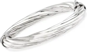 Ross-Simons Italian Twisted Oval Bangle Bracelet