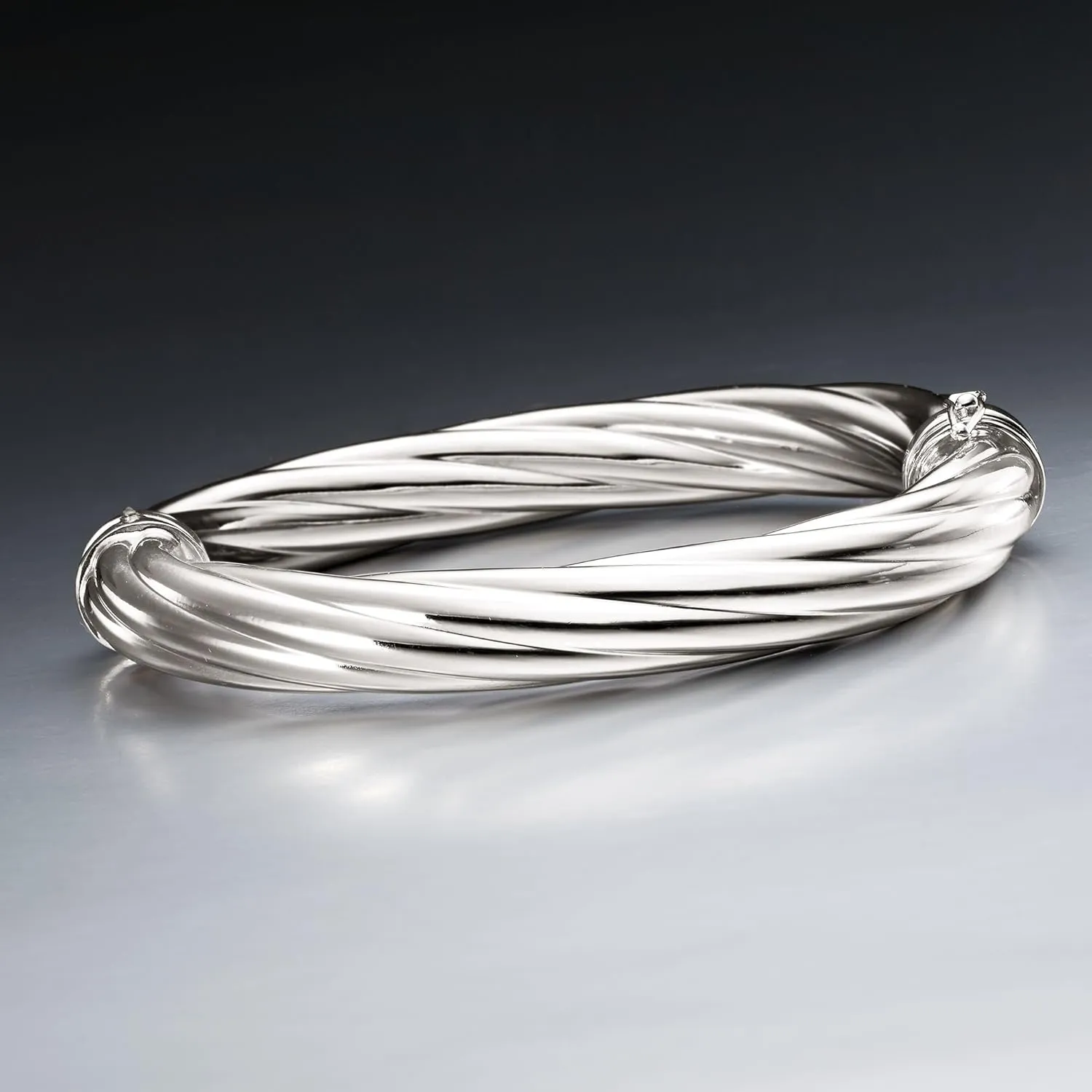 Ross-Simons Italian Twisted Oval Bangle Bracelet