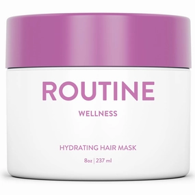 Routine Wellness Deep Conditioning Hair Mask for Dry Damaged Hair - Hydrating, Moisturizing Repair Treatment - Promotes Fullness - Rose Hips 8oz