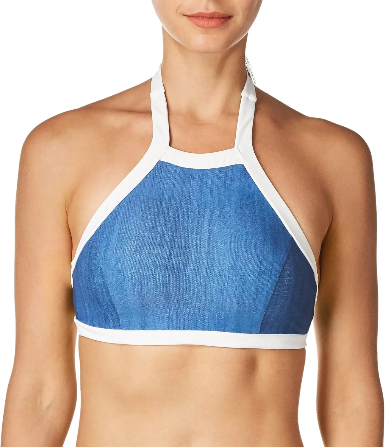 Seafolly Women's Block Party High Neck Halter Bikini Top Swimsuit