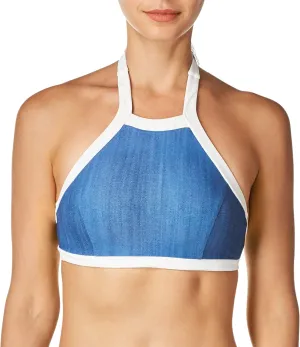 Seafolly Women's Block Party High Neck Halter Bikini Top Swimsuit