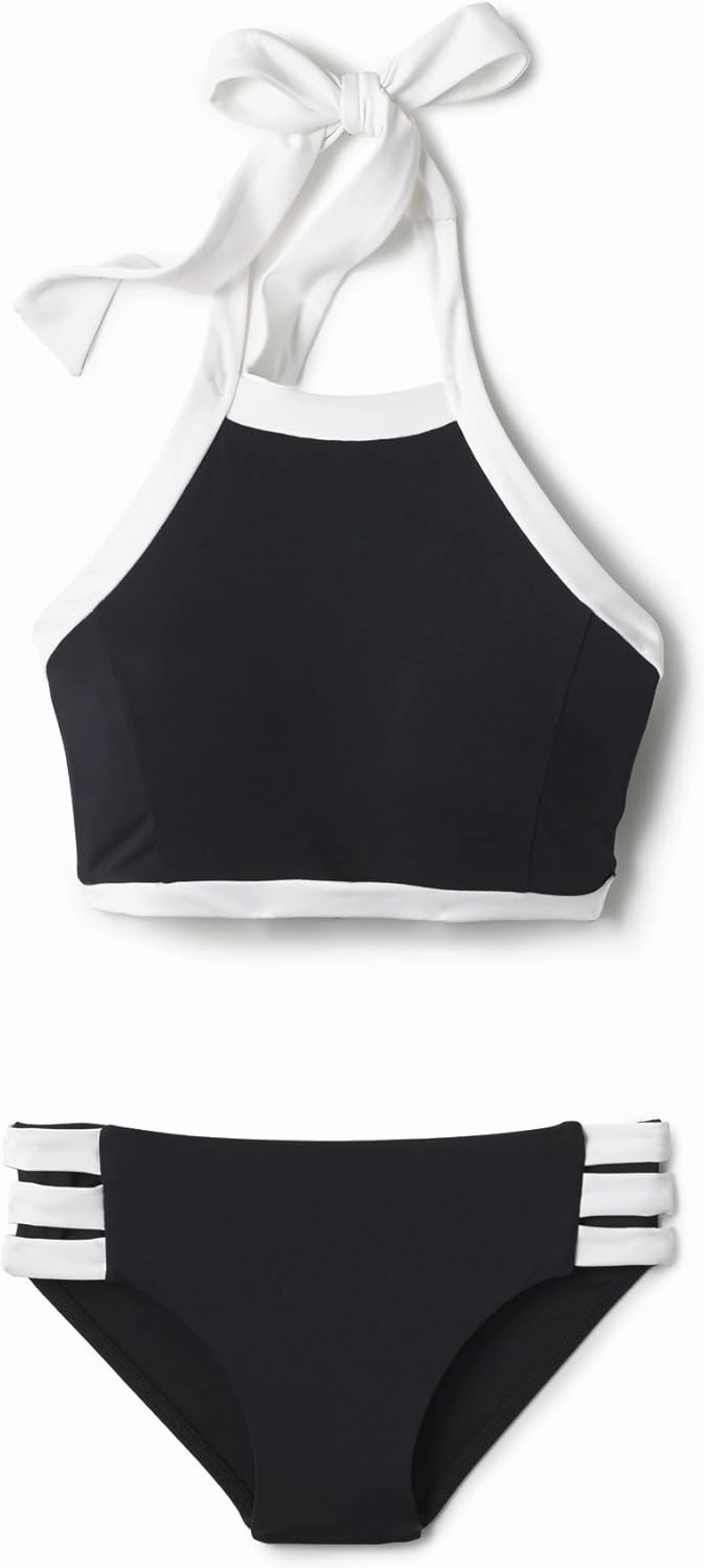 Seafolly Women's Block Party High Neck Halter Bikini Top Swimsuit