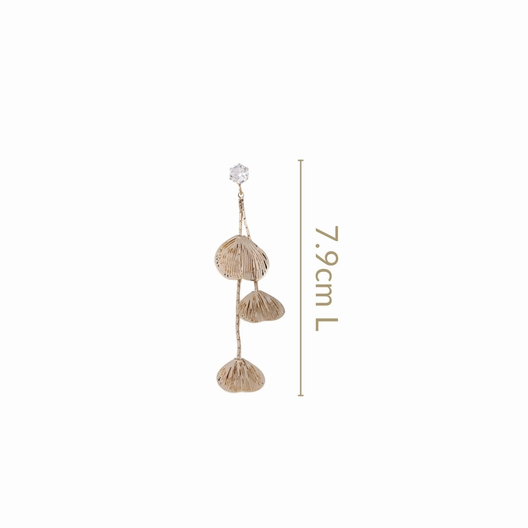 Shimmery Gold Tassel Earrings