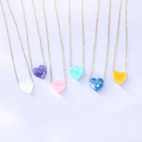 Shimmery Heart Necklace