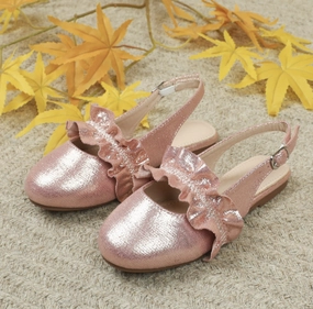 Shimmery Rose Pink Slingbacks