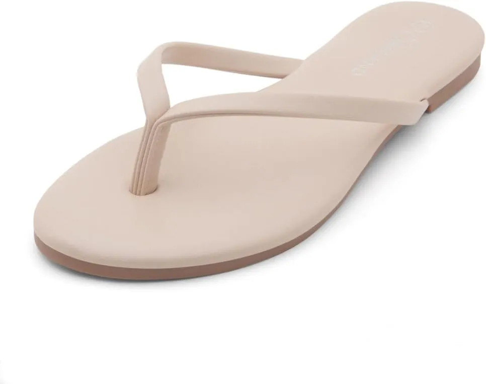 Shoe Land Flip Flops for Women 2025 – Memory Foam Comfort Flat Sandals | Lightweight Thong Slides for Beach, Pool, Travel & Walking | Non-Slip Summer Sandals