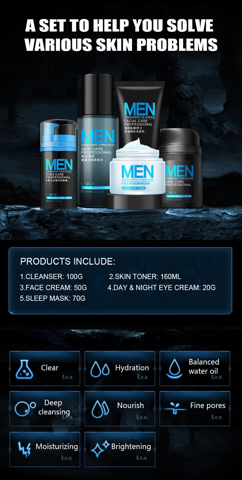 Skin Care Men Attractive Cream Face Reliable delivery Serum Set