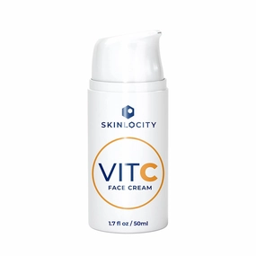 Skinlocity VIT C Face Cream - Moisturizing - Vitamin C, Aloe, Cocoa Butter, Coconut Oil, Sunflower Oil, Macadamia Nut Oil, and Borage Oil - Face Lotion for Healthier Skin