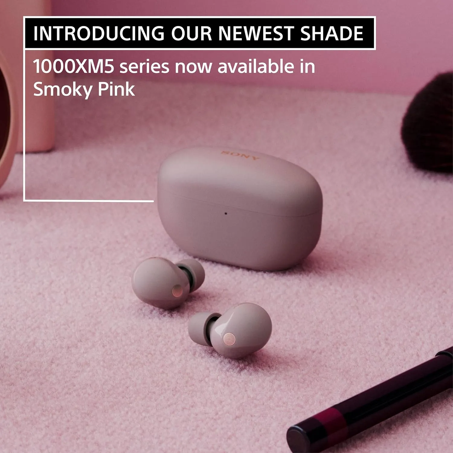 Sony WF-1000XM5 The Best Truly Wireless Noise Cancelling Earbuds Headphones, Bluetooth WF XM5 Earbuds with Alexa Built-in, Smoky Pink