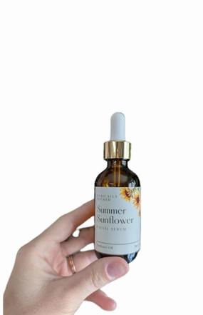Summer Sunflower Facial Serum, Natural Sunflower Oil with Rose and Frankincense, Hydrating and Nourishing