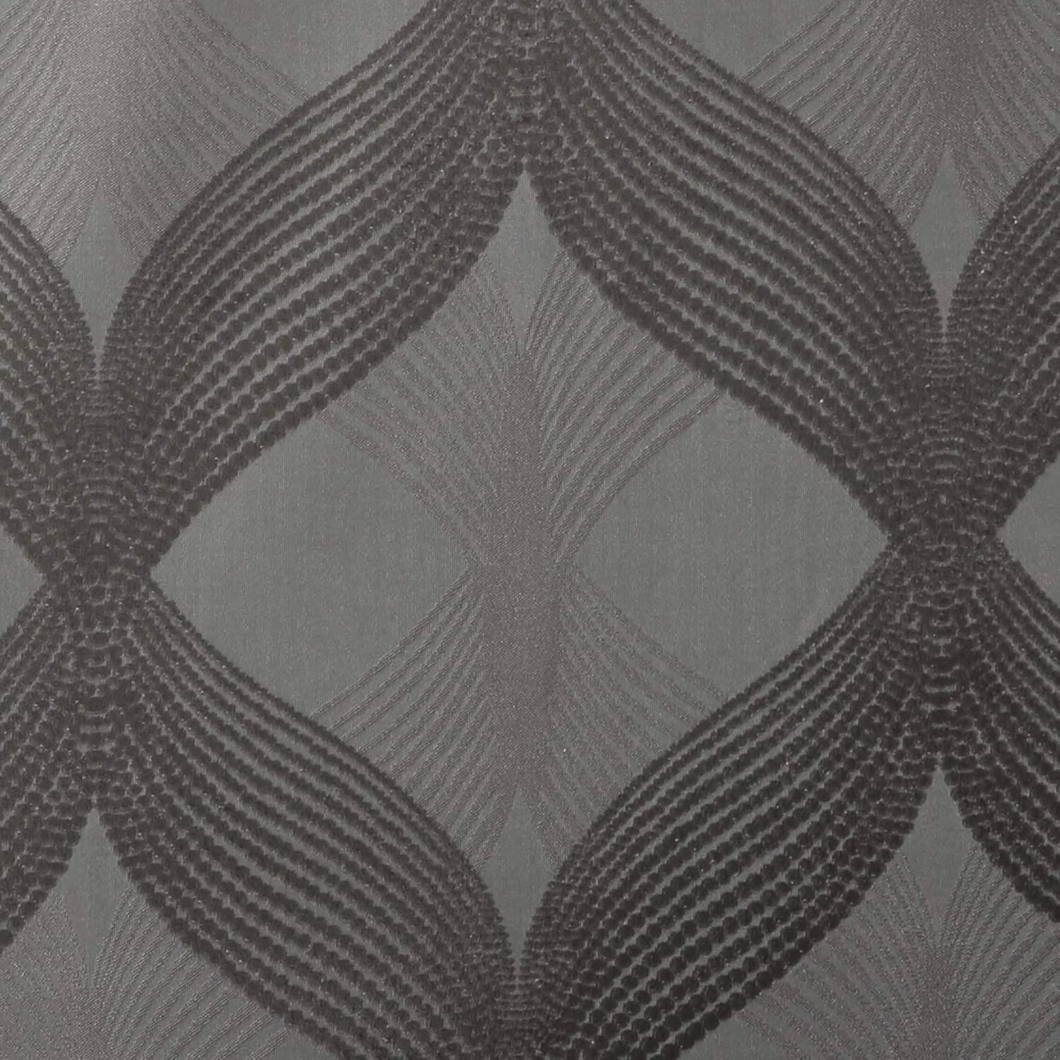 Sun Smart Bentley Total Blackout Curtains Window, Ogee Knitted Jacquard, Grommet Top Living Room Decor, Thermal Insulated Light Blocking Drape for Bedroom and Apartments 50x84, Charcoal