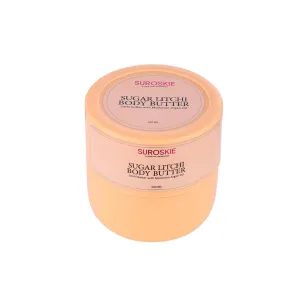 S.u.r.o.skie Litchi Body Butter 200ml | For Deep Hydration & Nourish Skin |Upto 96 hrs | With Shea Butter, Moroccan Argan & Almond Oil | UV Ray Protection | Dry Skin | Body Butter For Women & Men