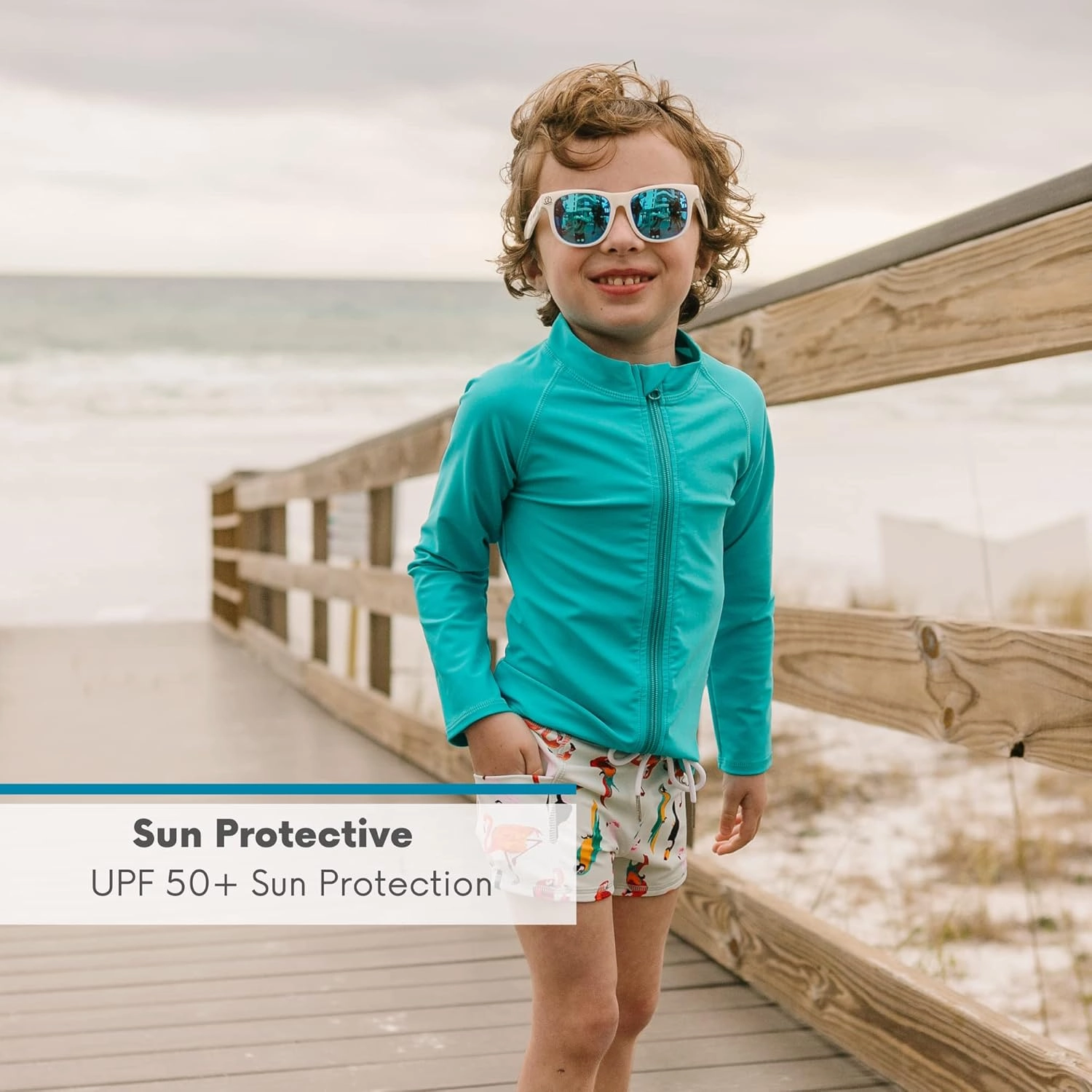 SwimZip UPF 50  Long Sleeve Rash Guard for Boys' and Girls' - Baby, Toddler, Kids