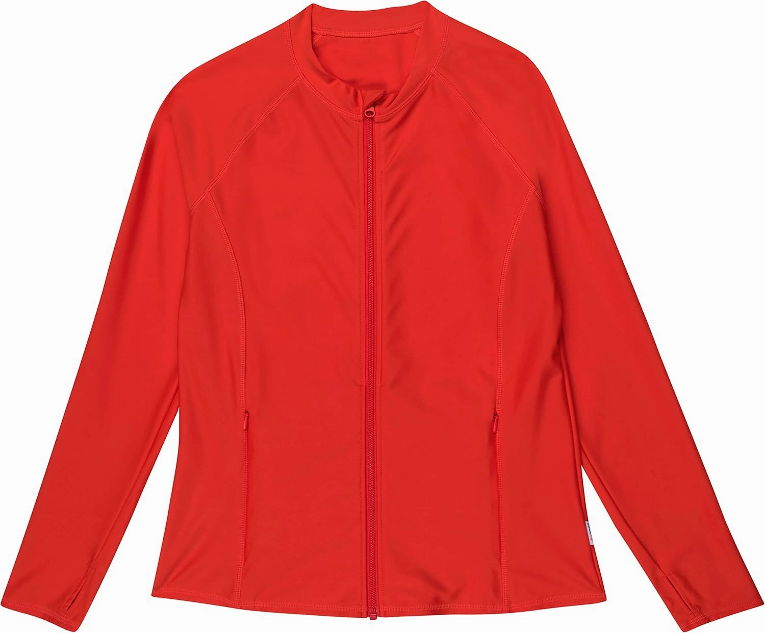 SwimZip Women's Long Sleeve Rash Guard with Pockets & UPF 50  Sun Protection