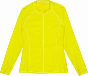 SwimZip Women's Long Sleeve Rash Guard with Pockets & UPF 50  Sun Protection