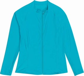 SwimZip Women's Long Sleeve Rash Guard with Pockets & UPF 50  Sun Protection