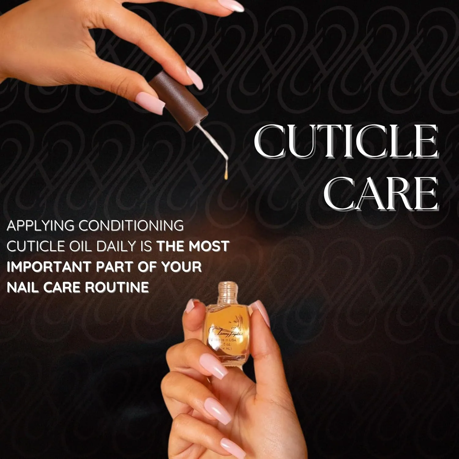 Tammy Taylor Hydrating Nail Cuticle Oil with Cuticle Cream | Peach Cuticle Softener w/Vitamin E, Jojoba Oil, Natural Ingredients & USA Made Professional Nail Growth Oil for Growth & Strength 4 oz