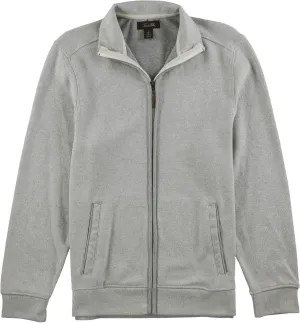 Tasso Elba Men's Herringbone Full-Zip Knit Sweater (Silverbirch Combo, M)